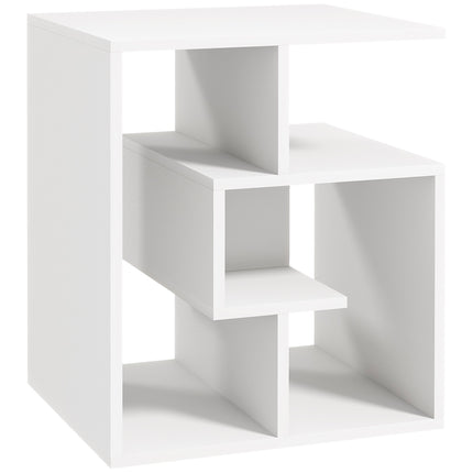 Side Table, 3 Tier End Table with Open Storage Shelves for Living Room Bedroom