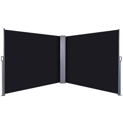 600 x 180 cm (HxL) Retractable Awning Double Canopy Side Privacy Protection Sun