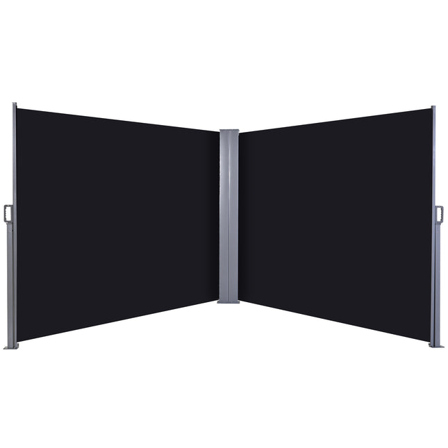 600 x 180 cm (HxL) Retractable Awning Double Canopy Side Privacy Protection Sun