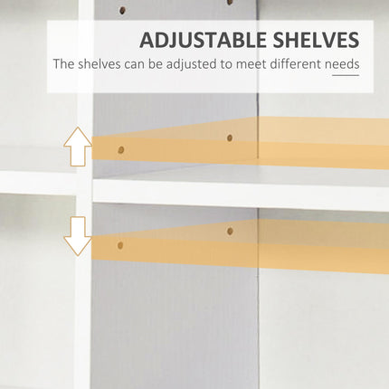 Height-Adjustable CD/DVD Storage Shelf for 1116 CDs 102x24x195 cm - White
