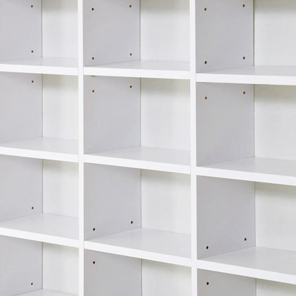 Height-Adjustable CD/DVD Storage Shelf for 1116 CDs 102x24x195 cm - White
