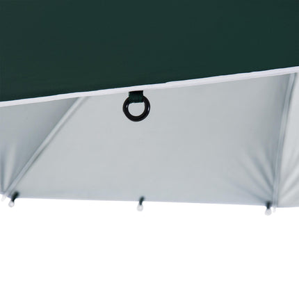 2m UV Protection Fishing Beach Umbrella Brolly Shelter w/ Side Panel Tent Green