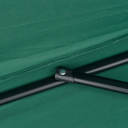 2.7m Balcony Half Parasol with 5 Steel Ribs - Green