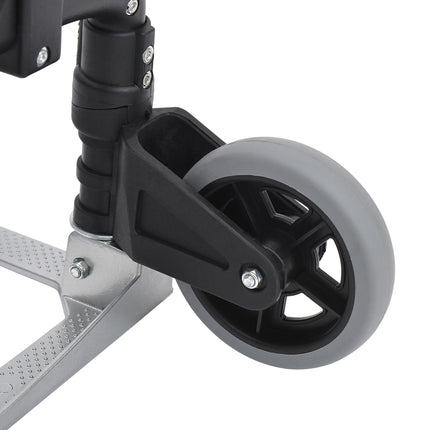 Aluminium Folding Hand Truck Trolley with Adjustable Telescoping Handle 70KG Load Capacity - Silver Tone