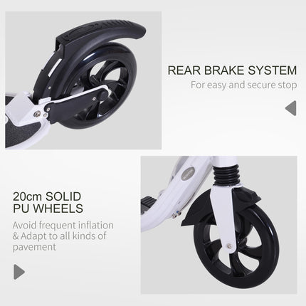 Folding Kick Scooter Hight-Adjustable Urban Scooter w/ Rear Brake, Double Shock