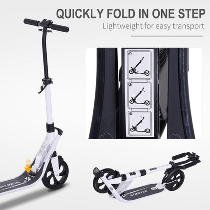 Folding Kick Scooter Hight-Adjustable Urban Scooter w/ Rear Brake, Double Shock