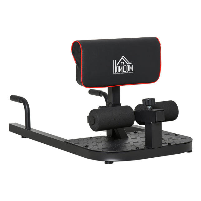 3-in-1 Padded Push Up, Sit Up & Deep Sissy Squat Machine for Home Gym Workouts - Black