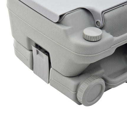 Portable 10L Travel Toilet with Double Tank Design - Grey