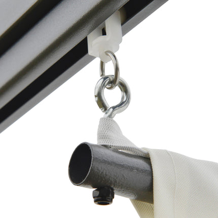 3 x 3(m) Outdoor Lean To Pergola Retractable Canopy Wall Mounted Gazebo Patio Sh
