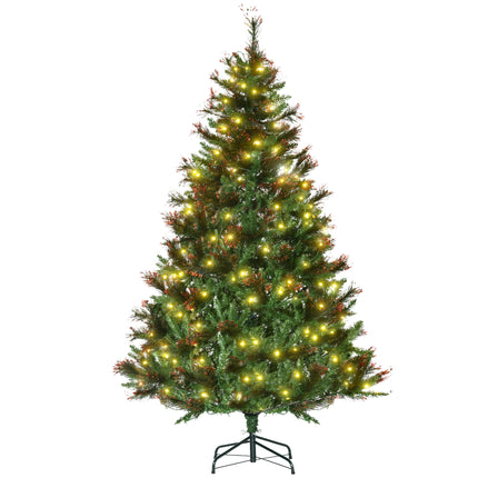 1.8m Prelit Artificial Christmas Tree with Metal Stand - Green