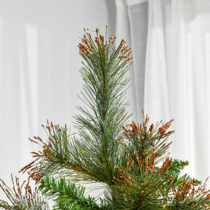 1.8m Prelit Artificial Christmas Tree with Metal Stand - Green