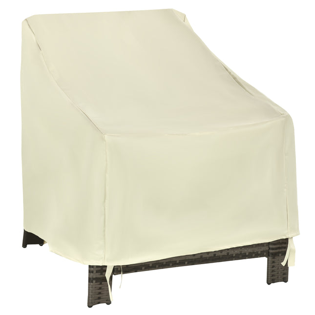 Waterproof Single Chair Garden Furniture Cover 600D Oxford Cloth - Beige