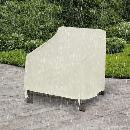 Waterproof Single Chair Garden Furniture Cover 600D Oxford Cloth - Beige