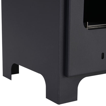 Freestanding Bioethanol Fireplace with 0.9L Tank, 3-Hour Burn Time for Indoor Use - Black