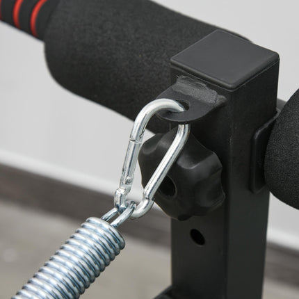 Steel Foldable Core Workout Bench for Home - Red/Black