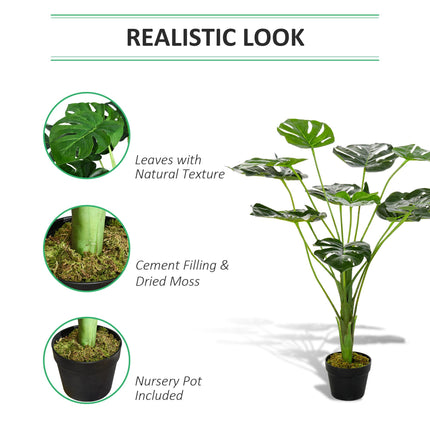 Decorative Artificial Monstera Plants in Pot Fake Plants for Home Indoor Outdoor