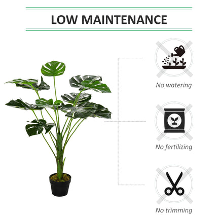 Decorative Artificial Monstera Plants in Pot Fake Plants for Home Indoor Outdoor