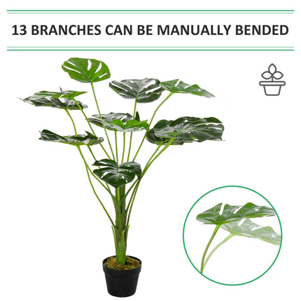 Decorative Artificial Monstera Plants in Pot Fake Plants for Home Indoor Outdoor