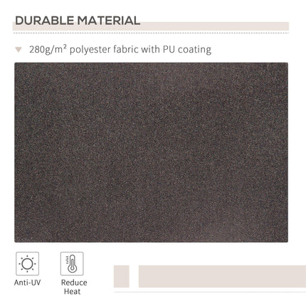 Manual Window Awning Canopy 295x200cm with Aluminium Frame - Grey