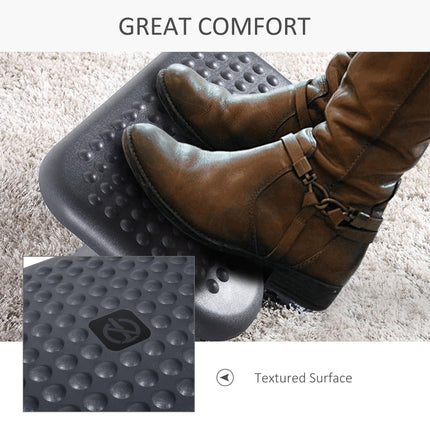 Adjustable Height & Angle Tilting Footrest Platform for Home Office - Gray Black