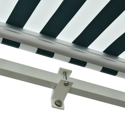 Retractable Garden Patio Awning Canopy 295x250cm - Green White