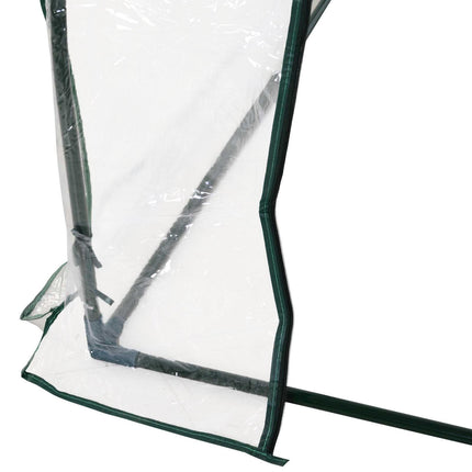 Tunnel Greenhouse 250x100x80cm Steel Frame with PVC Cover - Transparent