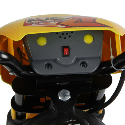 Kids Electric Ride-On Motorbike 6V Battery Scooter with Training Wheels - Yellow