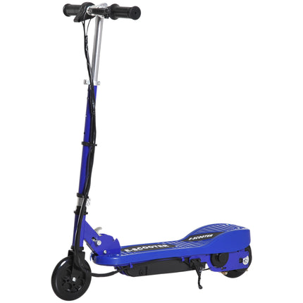 Kids Folding Electric Bike & E Scooter with 2x12V Rechargeable Battery 120W Adjustable Height PU Wheels 7-14 yrs - Blue