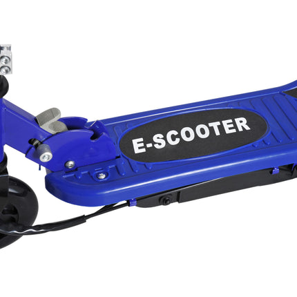 Kids Folding Electric Bike & E Scooter with 2x12V Rechargeable Battery 120W Adjustable Height PU Wheels 7-14 yrs - Blue