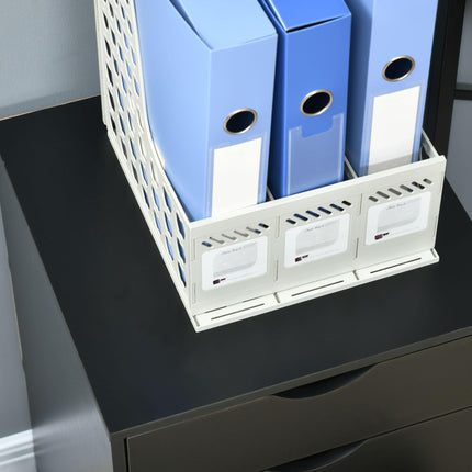 5 Drawer Mobile Vertical Filing Cabinet with Wheels for Home Office - Black