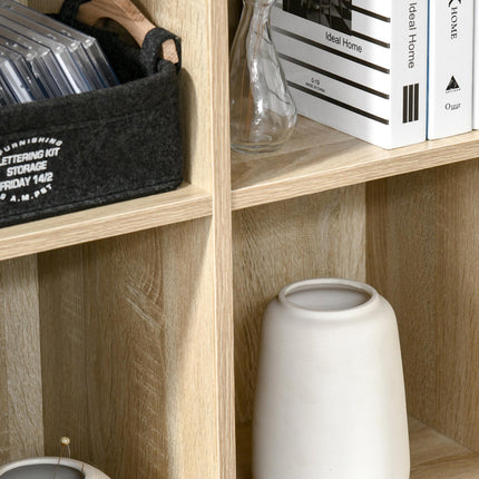 Six-Cube Oak Wood Effect Bookcase - Oak Tone