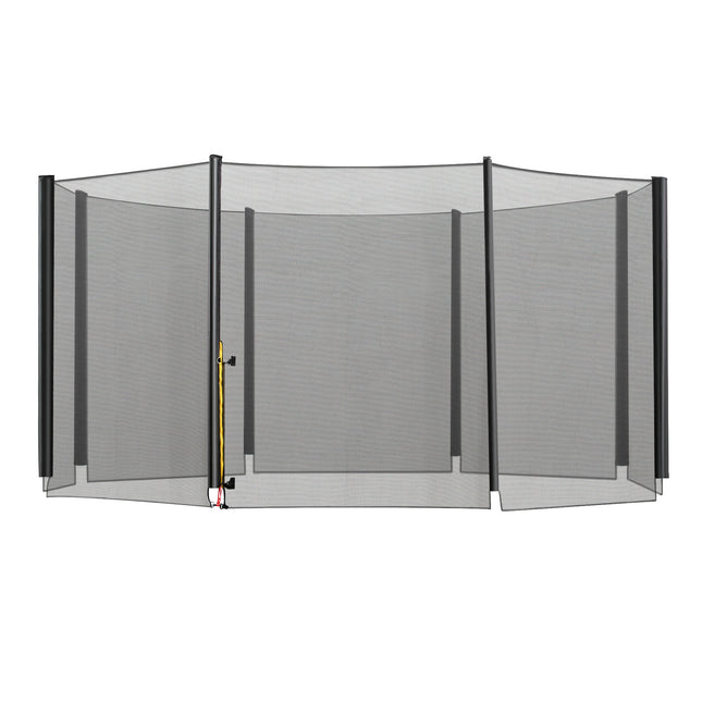 13ft Trampoline Replacement Enclosure Net with Zippered Door - Black
