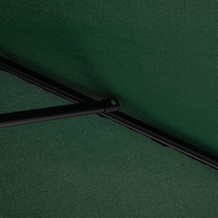 2.3 Metre Half Round Garden Parasol With Crank Handle - Green