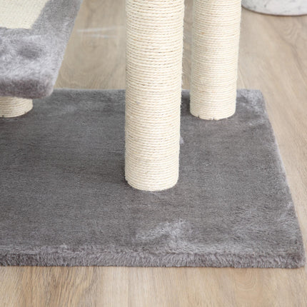 Cat Tower Kitten Scratching Sisal Post Climbing Activity Centre - Grey