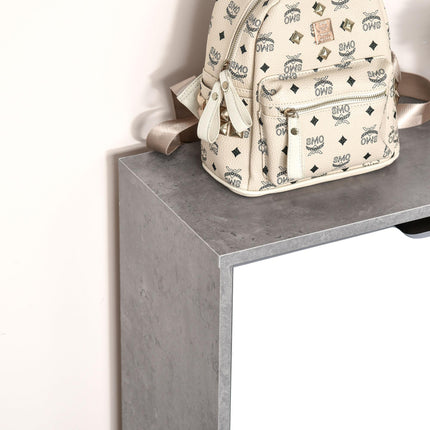Tipping 2-Tier Shoe Cabinet with Drawer and Adjustable Shelf for 8 Pairs - Grey White