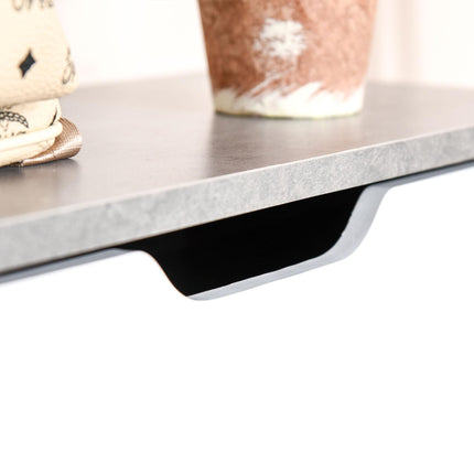 Tipping 2-Tier Shoe Cabinet with Drawer and Adjustable Shelf for 8 Pairs - Grey White