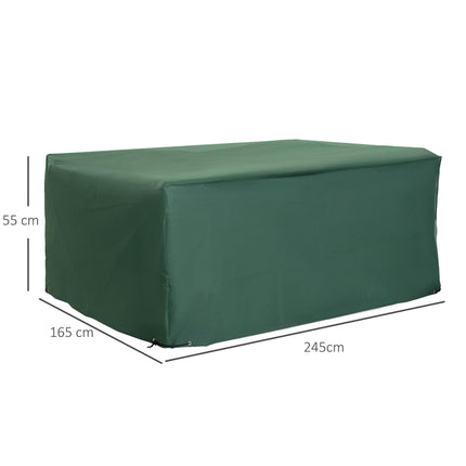 600D Oxford Waterproof Garden Furniture Cover Set with Anti-UV Protection - Green