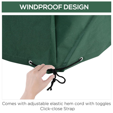 600D Oxford Waterproof Garden Furniture Cover Set with Anti-UV Protection - Green