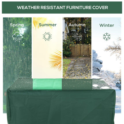 600D Oxford Waterproof Garden Furniture Cover Set with Anti-UV Protection - Green
