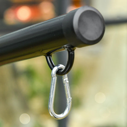 Heavy Duty Steel Hanging Hammock Chair Stand with 360° Rotation - Black