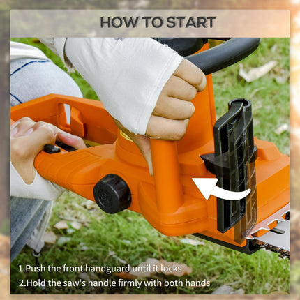 2000W Powerful Electric Chainsaw, 16" Aluminium Blade Portable Corded Chain Saw
