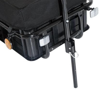 Bicycle Trailer Cargo Jogger Stroller with Towing Bar - Black