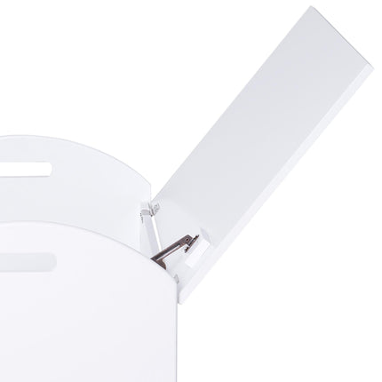 Children's MDF Toy Storage Chest with Safety Hinge and Handles - White