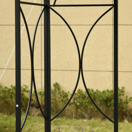 3 x 3 Metre Metal Gazebo with Sidewalls Outdoor Shelter - Dark Grey