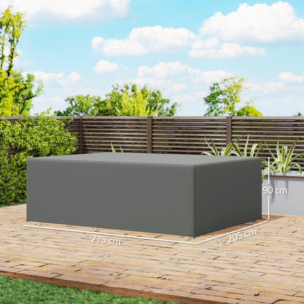 Oxford Patio Furniture Cover Set Waterproof UV Resistant 275x205x90cm - Grey