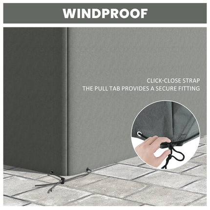 Oxford Patio Furniture Cover Set Waterproof UV Resistant 275x205x90cm - Grey