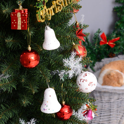 2.1m Artificial Pine Christmas Tree with Plastic Stand - Green