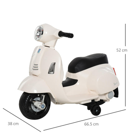 Vespa Licensed 6V Kids Electric Motorbike Ride On Motorcycle Battery Powered Fo