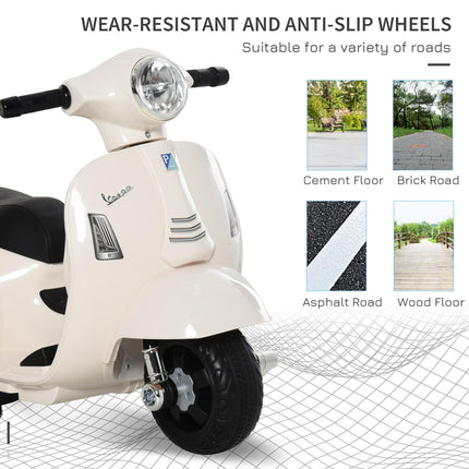 Vespa Licensed 6V Kids Electric Motorbike Ride On Motorcycle Battery Powered Fo