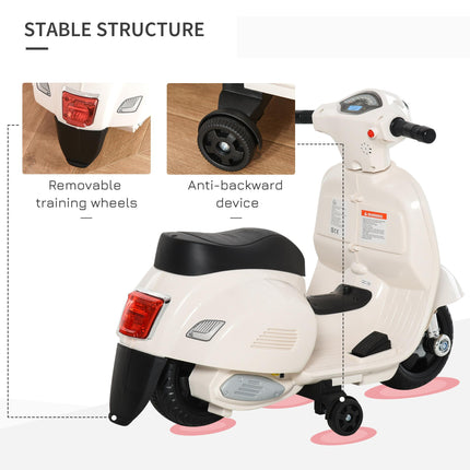 Vespa Licensed 6V Kids Electric Motorbike Ride On Motorcycle Battery Powered Fo